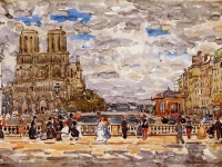 Notre-Dame-Paris-Maurice-Prendergast-oil-painting