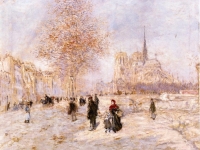 Notre-Dame-de-Paris-Jean-Francois-Raffaelli-oil-painting-1