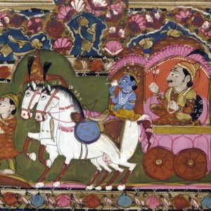 Krishna_and_Arjun_on_the_chariot,_Mahabharata,_18th-19th_century,_India