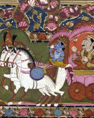 Krishna_and_Arjun_on_the_chariot,_Mahabharata,_18th-19th_century,_India