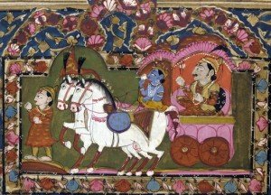 Krishna_and_Arjun_on_the_chariot,_Mahabharata,_18th-19th_century,_India