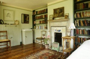 The interior of Virginia Woolf's bedroom at Monks House, East Sussex