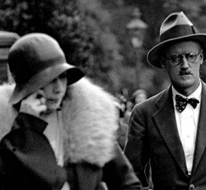 James Joyce and Nora Barnacle on the day of their marriage in 1931