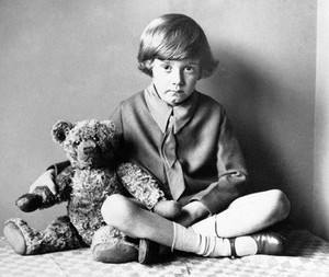 Christopher Robin Milne with his Teddy Bear