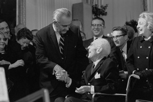 President_Lyndon_B._Johnson_greets_Upton_Sinclair
