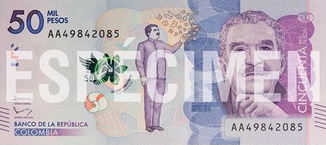 Colombia-Features-writer-Gabriel-Garcia-Marquez-on-Banknote