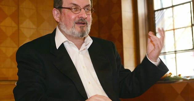 Indian born writer Salman Rushdie speaks at a news conference in Zurich, Switzerland, Tuesday, April 16, 2002. Rushdie will be reading from his newest book "Fury" later Tuesday. Iran's late revolutionary leader, Ayatollah Ruhollah Khomeini, issued a fatwa _ or Islamic edict _ against Rushdie on Feb. 14, 1989. Khomeini ordered Muslims to kill the Indian-born author because Rushdie had allegedly insulted Islam in his best-selling novel, ``The Satanic Verses.'' (AP Photo/Keystone/Franco Greco)