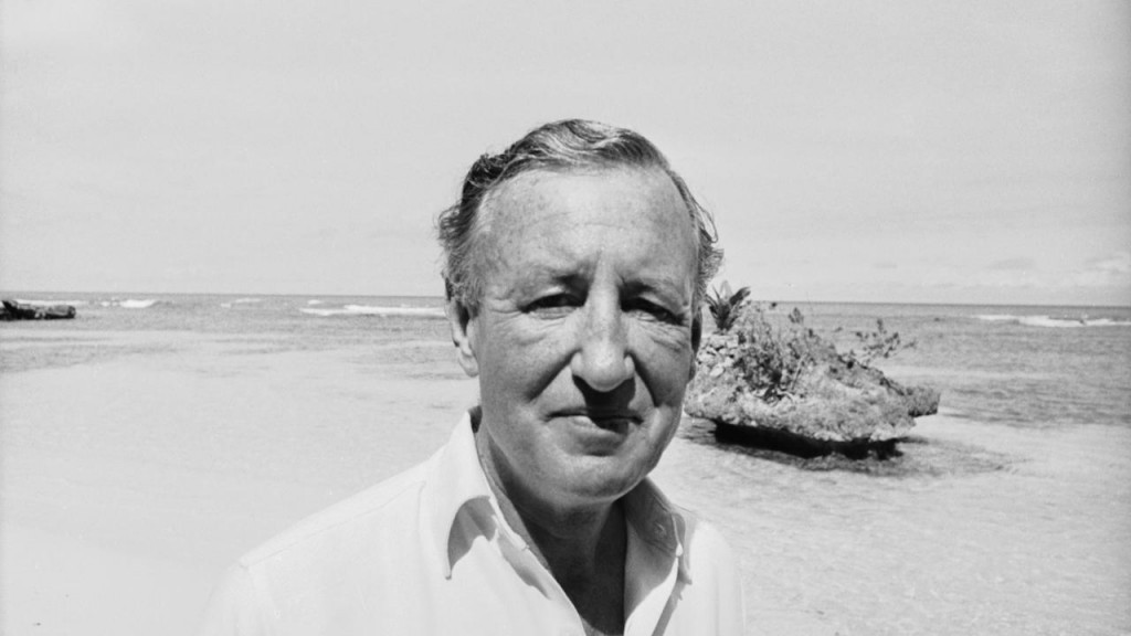 British novelist Ian Fleming (1908 - 1964) on the beach near Goldeneye, his Jamaica home, 23rd February 1964. (Photo by Harry Benson/Express/Getty Images)
