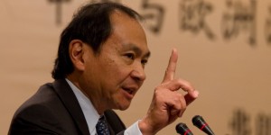 SHANGHAI, CHINA - DECEMBER 19: (CHINA OUT ) The Bernard L. Schwartz Professor of International Political Economy Francis Fukuyama speaks at the Paul H. Nitze School of Advanced International Studies (SAIS) of Johns Hopkins University, speaks at the Fudan University on December 19, 2010 in Shanghai, China. (Photo by ChinaFotoPress/Getty Images)