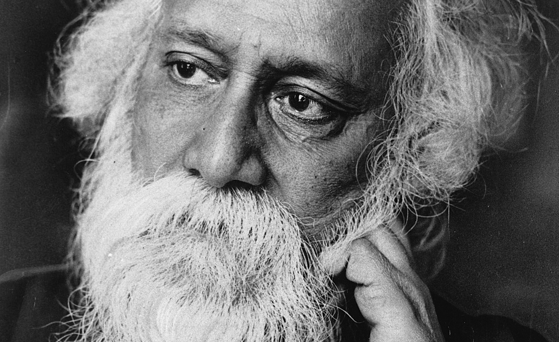 This is an undated photo of Sir Rabindranath Tagore, Hindu poet, writer and philosopher, in Calcutta, India. Tagore was born in Calcutta in 1861 and was the first Asian to receive the Nobel Prize in literature in 1913. He was knighted in 1915, but denounced the honor in 1919 to protest against British policy in Punjab. He died on Aug. 7, 1941. (AP Photo) ORG XMIT: APHS103