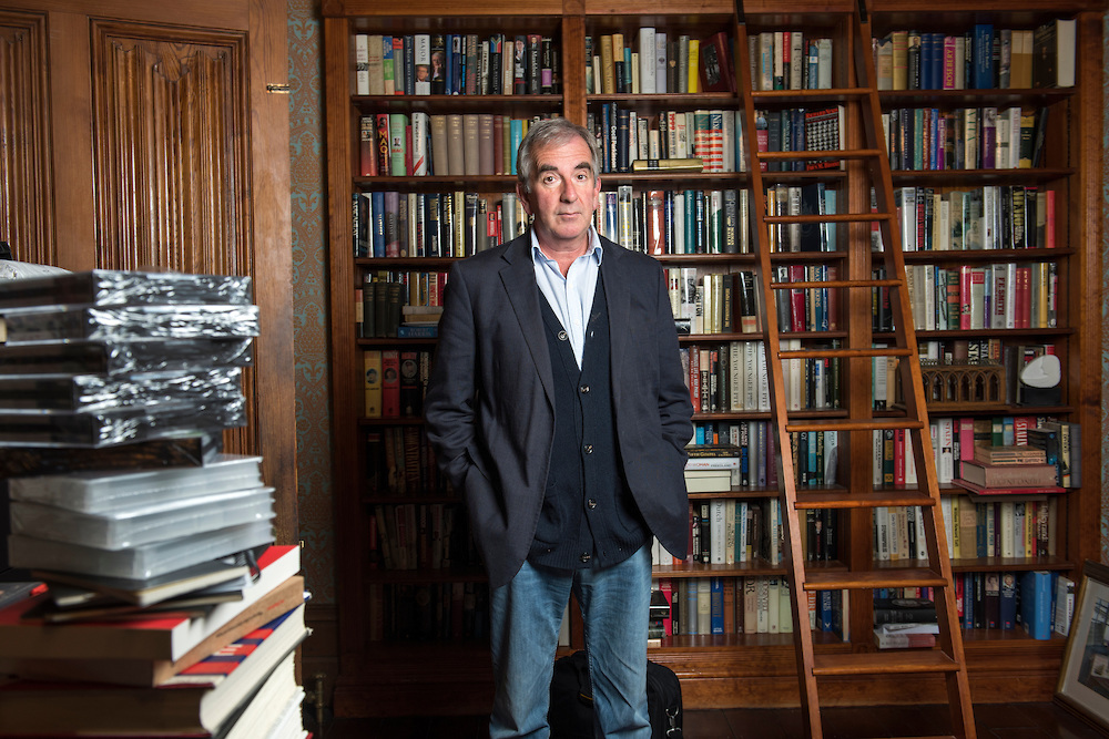 British author, Robert Harris, at home in Kintbury, Berkshire, Britain.