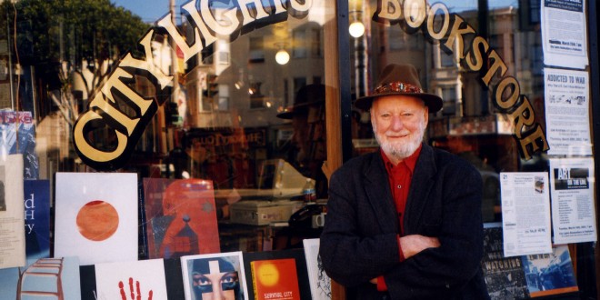 lawrence-ferlinghetti-outside-city-lights-bookstore-stacey-lewis-1