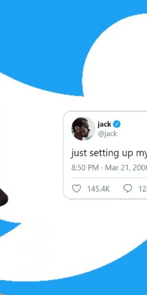 Jack-Dorsey-and-first-tweet-over-Twitter-logo