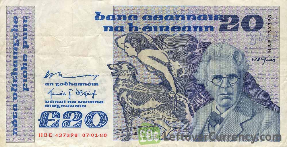 Ирландската банкнота с Йейтс