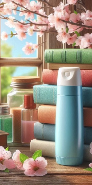 April, knihy, deodorant